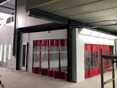 Sala de preparación + cabina de pintura para carrocerías en Países Bajos