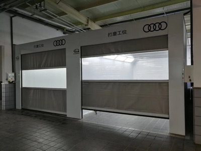 Cabina de pintura para tienda de servicio post-venta de Audi